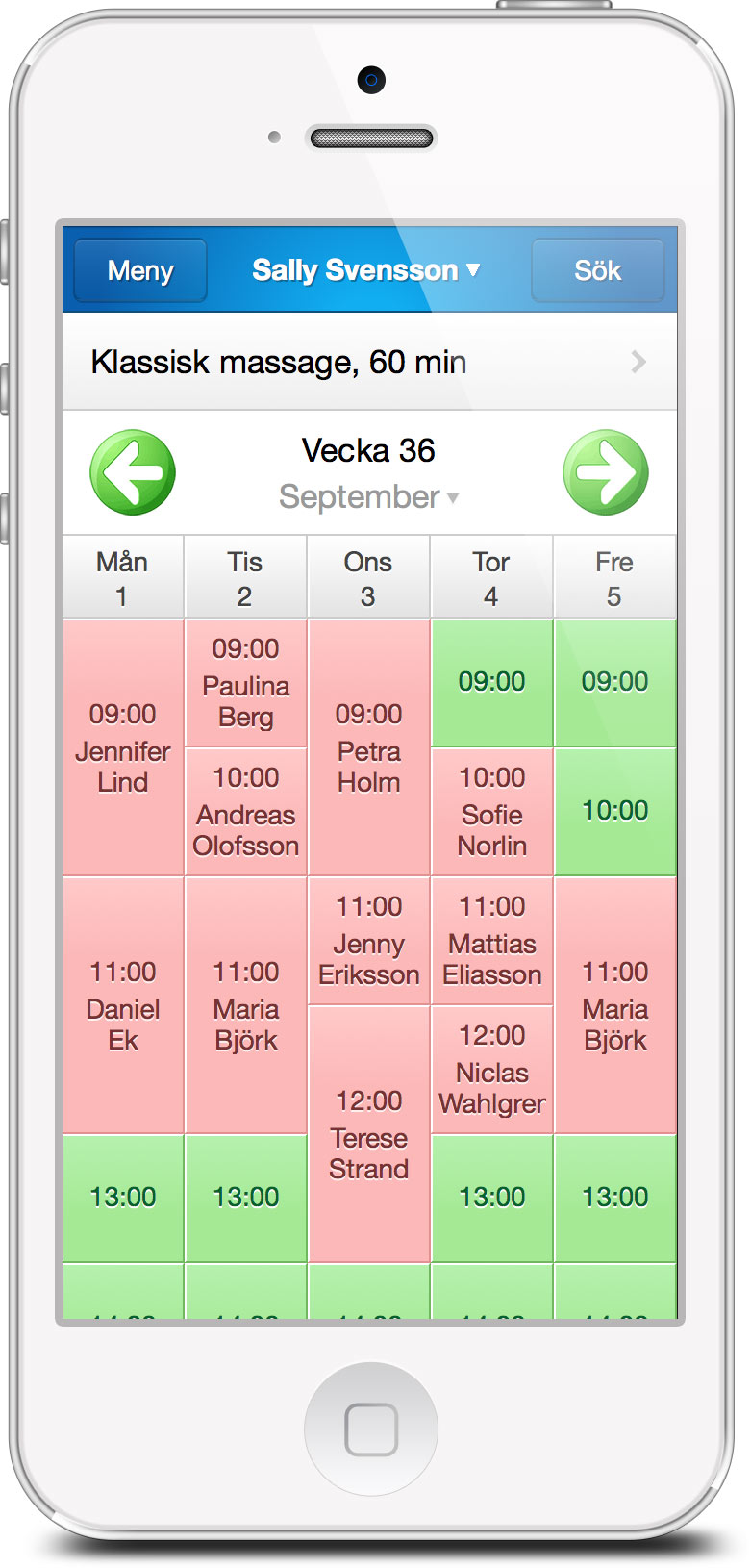Bokningssystem iPhone app